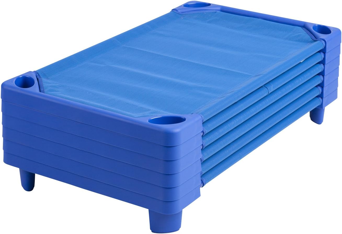 ECR4Kids Streamline Children's Naptime Cot, Stackable Daycare Sleeping Cot for Kids