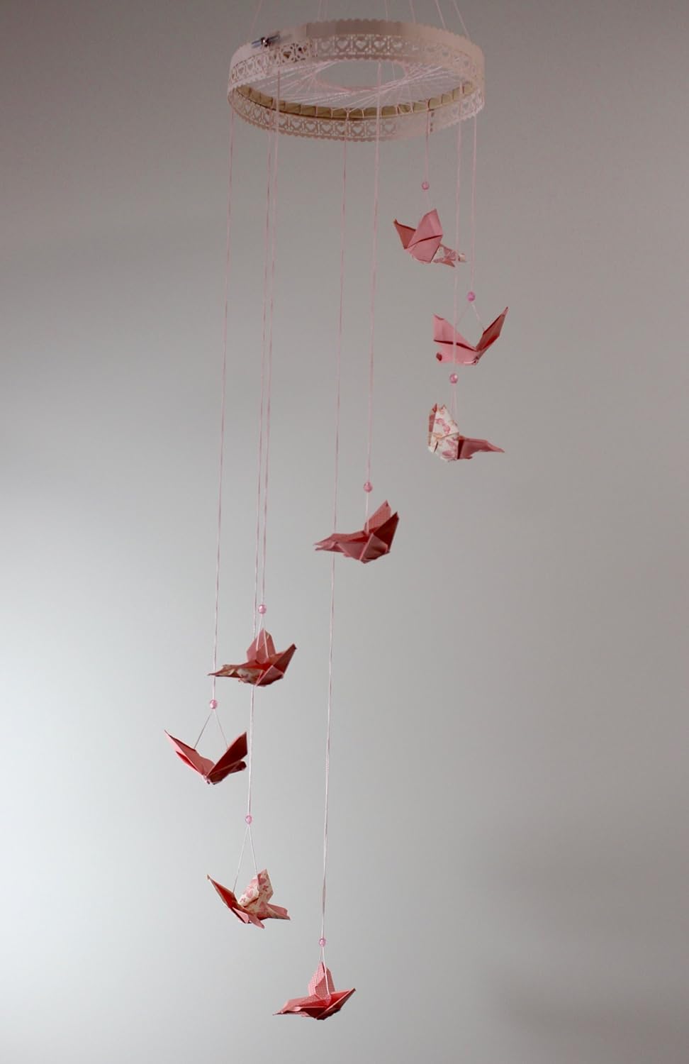 Móvil de viento de mariposa rosa, decoración infantil.: Amazon.es: Handmade
