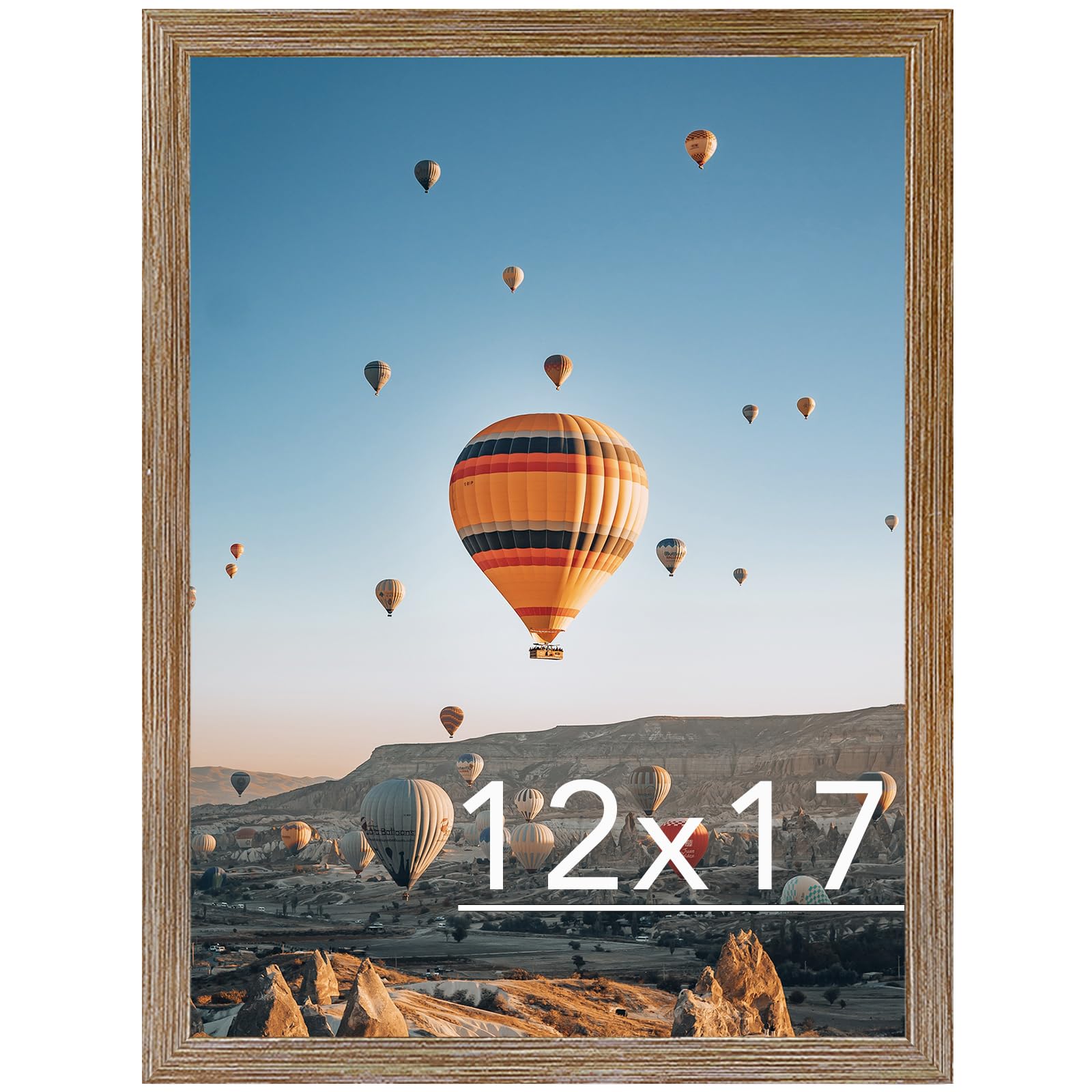 JCJMY 12x17 Picture Frame Rustic Brown for Wall