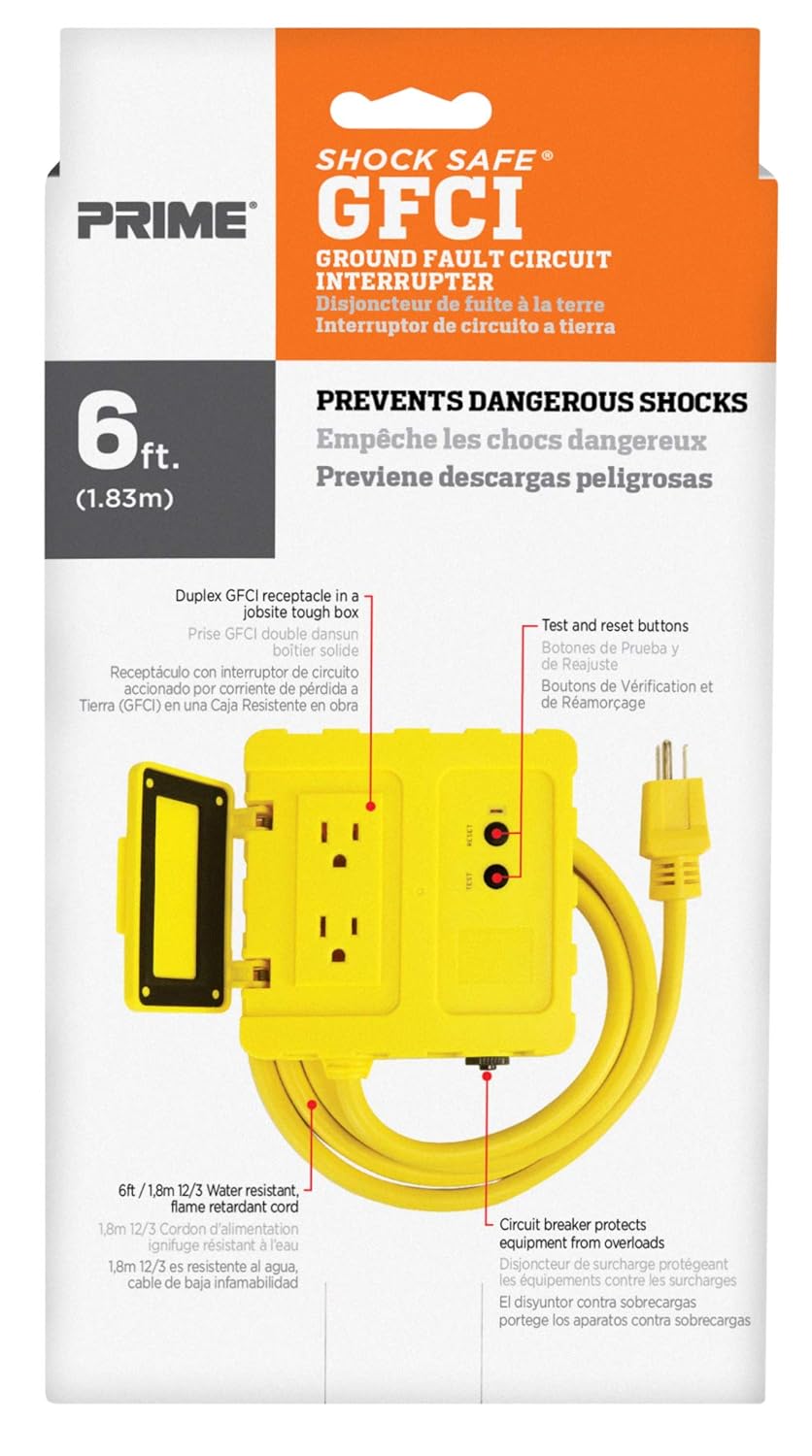 Prime Wire and Cable GF 200806 Gf200806 Shock Safe Gfci Power Boxes 15