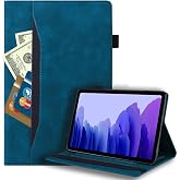 Case for Samsung Galaxy Tab A 10.1 inch 2016 SM-T580/T585 (NO S Pen Version) Folio Stand Cover PU Leather Vintage Wallet Proective Case with Card Holder Multiple Viewing Angles, Peacock Blue