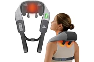 CuPiLo Shiatsu Neck and Shoulder Massager with Heat - FSA or HSA Eligible, Cordless 4D Deep Tissue Kneading Massager, Rechargeable Massage for Neck, Shoulder and Back, Ideal Gifts for Women,Men