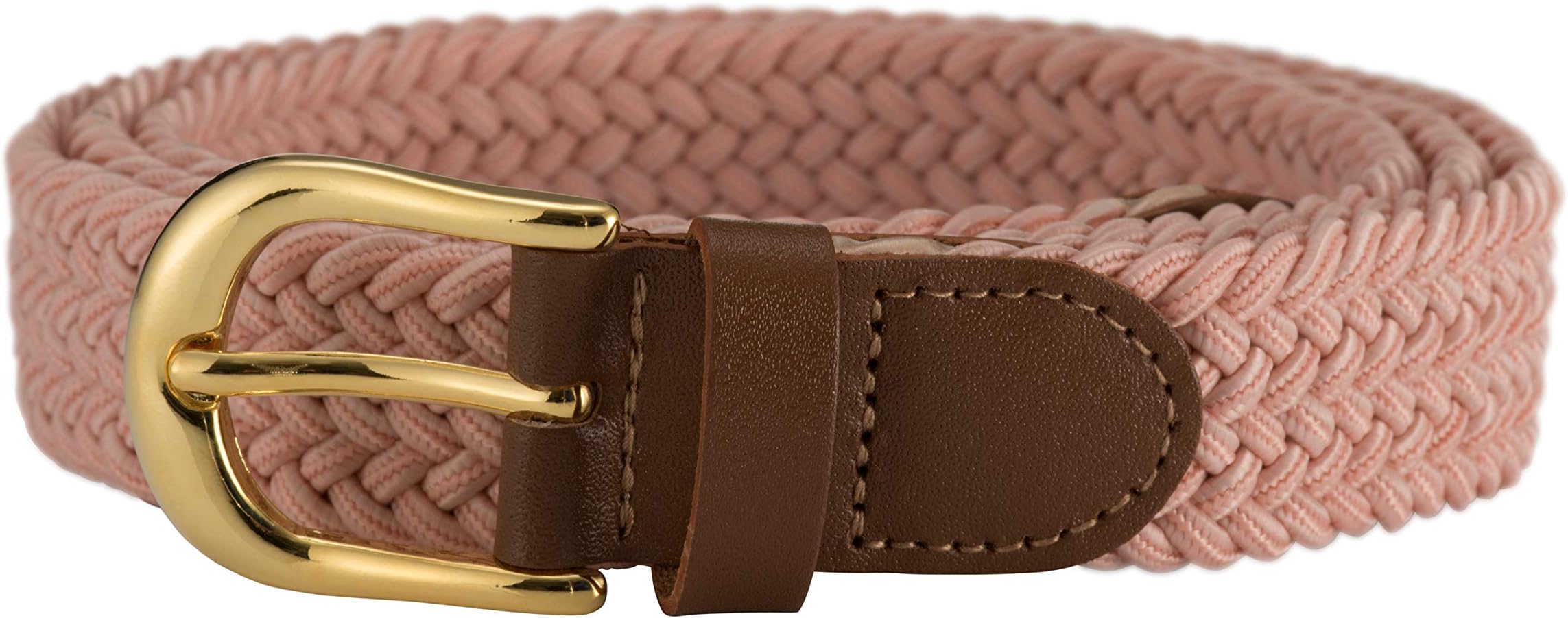 STREEZE Ladies Stretch Belts - 5 Sizes Elasticated Woven Braided Fabric. 1 inch Wide with Gold Buckle.
