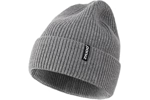 Zylioo XXL/XL/L/M/S Beanie Hats,Plus Size Cuffed Knitted Hats,Large Ribbed Skull Cap for Big Heads,Small Winter Watch Cap