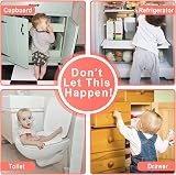 RETRON Adjustable Cupboard Locks 9 Pack White Baby Safety Latches view 6