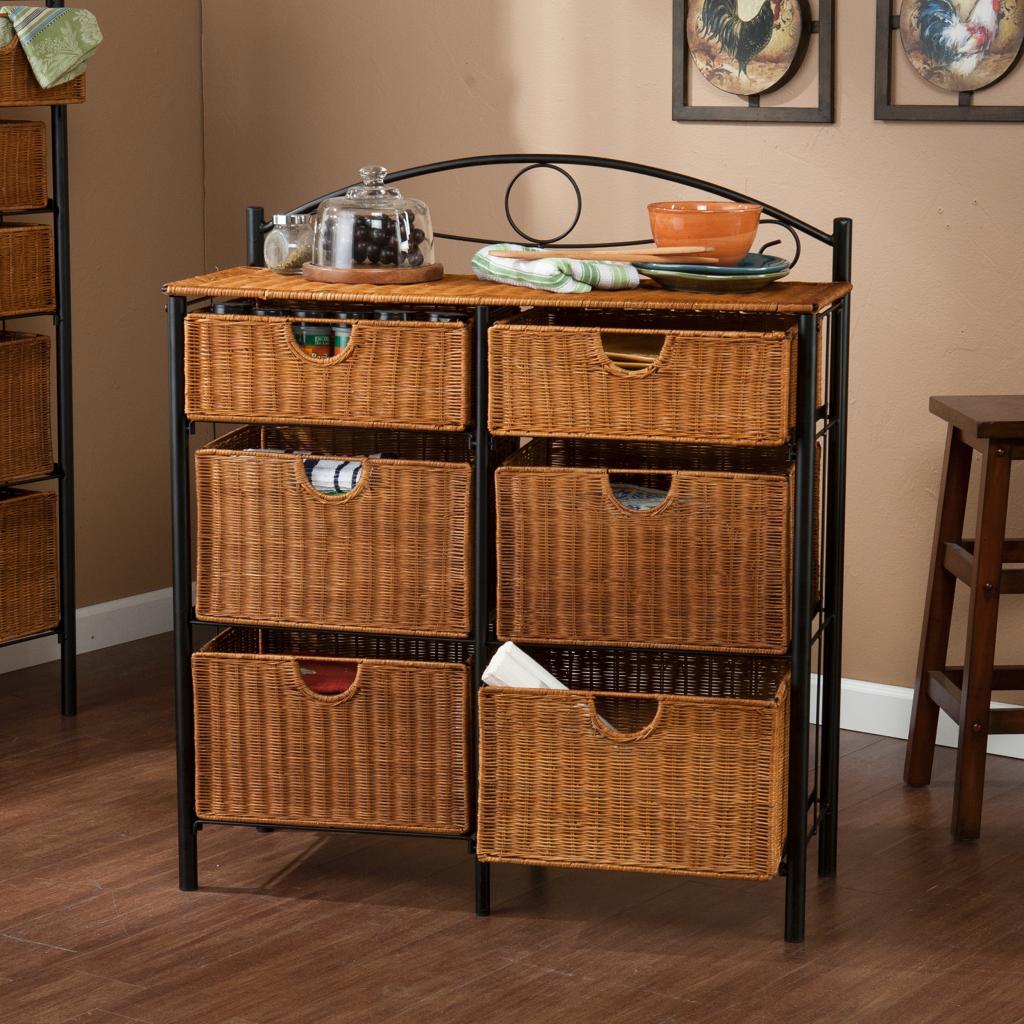Southern Enterprises Iron Wicker Storage Chest Amazon Ca Home