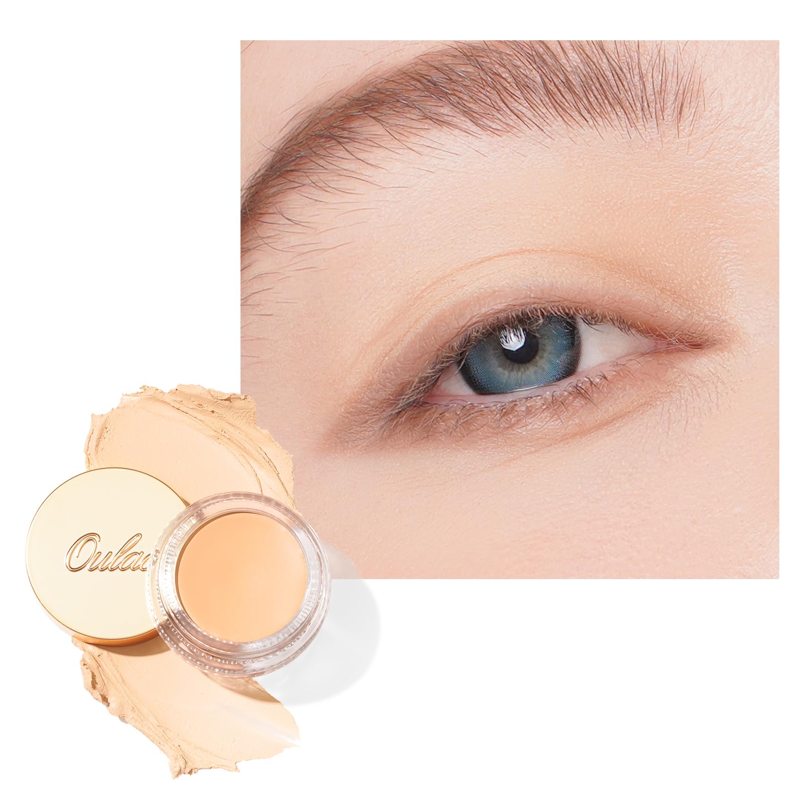 Oulac Matte Eye Shadow Yellow | Eyeshadow Primer Fine Texture Up to 12 Hours+ Wear | Waterproof Matte Finish | Daily Eye Makeup | Vegan | 06g (CM04) Nudiste — image 1