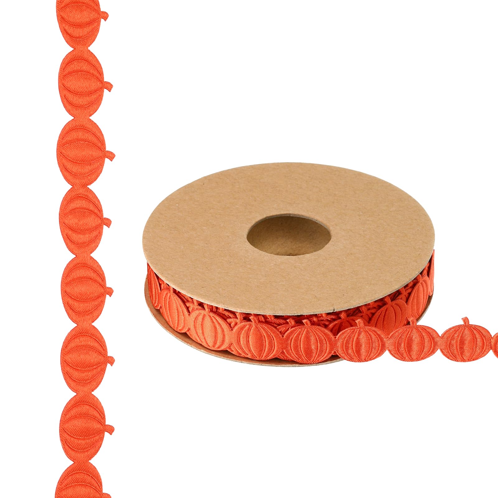 PATIKIL 15 Yards Red Pumpkin Ribbon, Pumpkins Trim Rope Artificial Pumpkin String for Christmas Thanksgiving Gift Wrapping Wedding Decoration