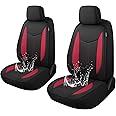 CAROMOP Neoprene Car Seat Cover 2 Front Seats, Waterproof Seat Covers for Cars, Universal Fit for Most Car Interior Covers-Sedan Truck SUV(Black/Red)