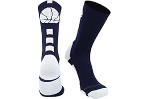 MADSPORTSSTUFF Basketball Socks for Boys Girls - Athletic Crew Socks - Youth and Adult Sizes