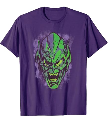 Goblin Tシャツ Amazon.com: Marvel Comics Retro Green Goblin Spidey Villain Big
