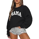 LOMON Crewneck Sweatshirt for Women Casual Oversized Pullover Hoodies Long Sleeve Fleece Tops Sweater