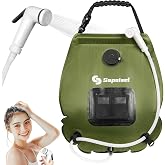 sapsisel Camping Shower Bag, 5 Gal/20L Solar Heating Camping Shower with Upgraded Hose and Shower Head,Portable Shower for Camping,Solar Shower