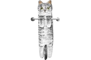 DaisyJoy Cat Funny Hand Towels for Bathroom Kitchen- Cute Decorative Kitten Decor Hanging Face Towels- Unique Housewarming Valentines Mothers Birthday Gifts for Women Mom Cat Lovers