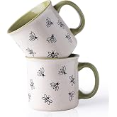 AmorArc 22 Oz Large Ceramic Coffee Mugs Set Of 2 - Oversized Mugs With Big Handle, Microwave Safe (Black) - View #10