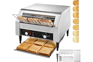Uargd Commercial Conveyor Toaster, 450 Slices/Hour, Stainless Steel Electric Toaster Oven for Restaurants, Ideal for Toasting