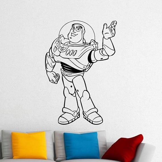 Amazon.de: woyaofal Buzz Lightyear Wand Vinyl Aufkleber Woody Jessie
