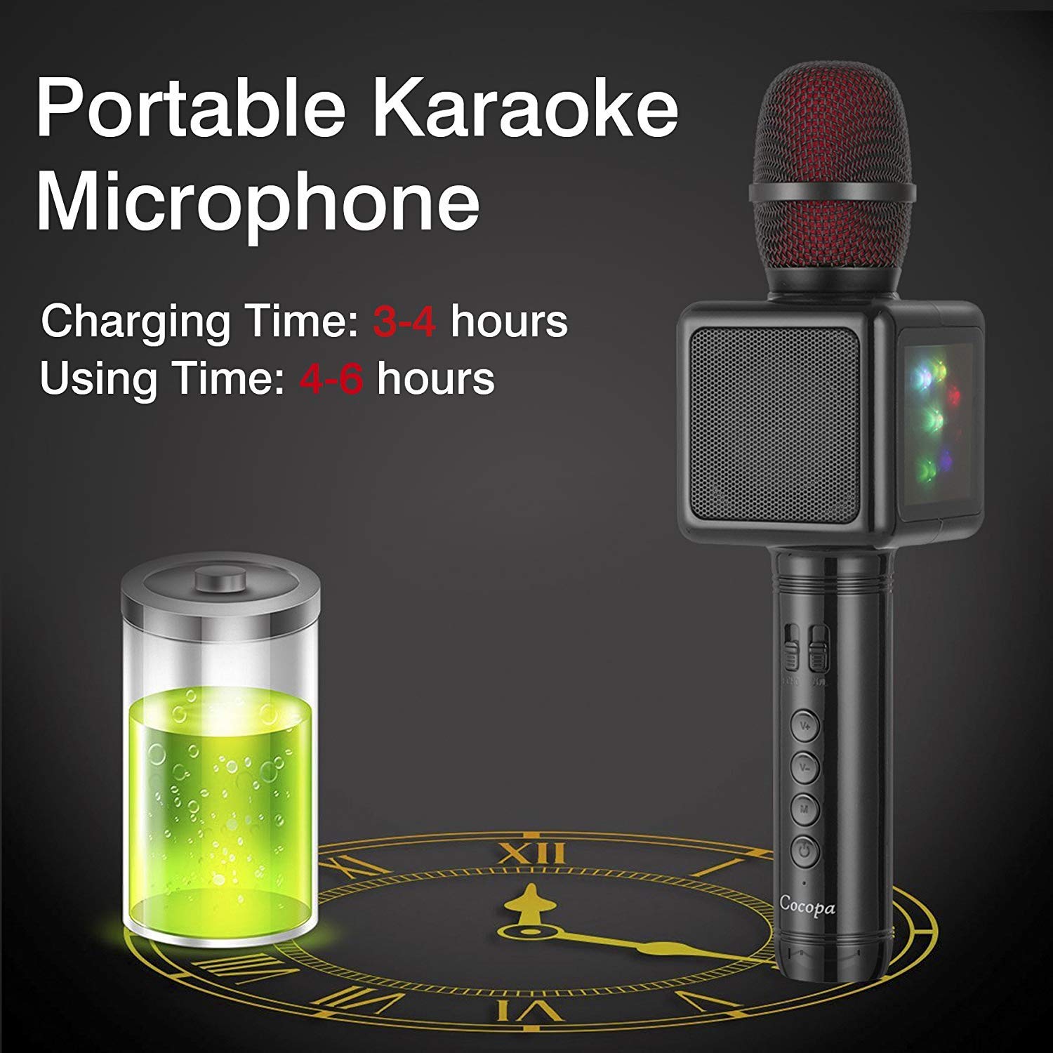 Wireless Karaoke Microphone, Cocopa Portable Handheld Mic Built-in Speaker  Multi-Function Professional Classic-Style Karaoke Player  iPhone/Android/Smartphone, Home Party KTV, Outdoor, Karaoke - Buy Online -  3030430