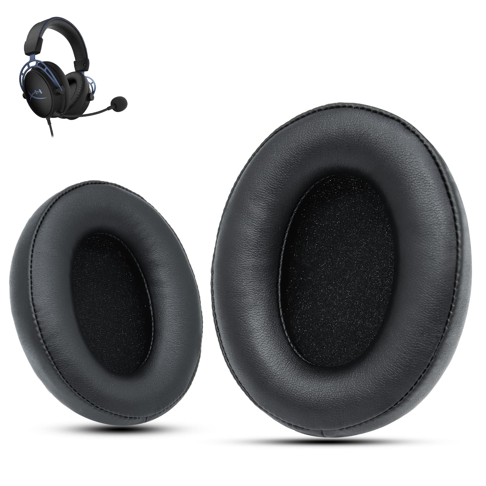 Krone Kalpasmos HyperX Cloud 2 Replacement Earpads, HyperX Clouds Ear Pads, fit HyperX Cloud ALPHA/1/2/WIRELESS/ALPHA/ALPHA S/CORE/Stinger/Flight/Mix, HyperX Wireless Headset Earpads