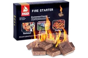 HGD Fire Starter, Natural Fire Starters for BBQ, Campfire, Fireplace, Charcoal, Wood Stove, Chimney, Fire Pit, Grill, Smoker, Indoor Outdoor Use