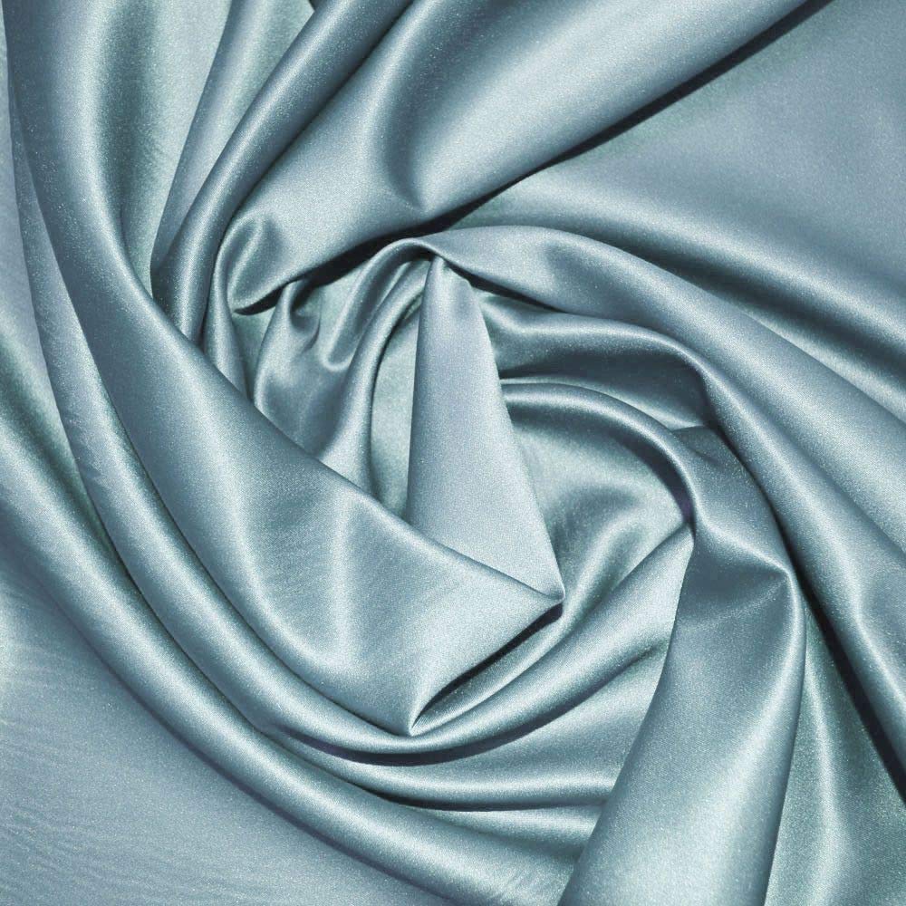 Novato Textiles New Premium Silky Smooth Heavyweight Charmeuse Satin Dress Fabric Bridal"54" Wide (Duck Egg, 5 Meter)