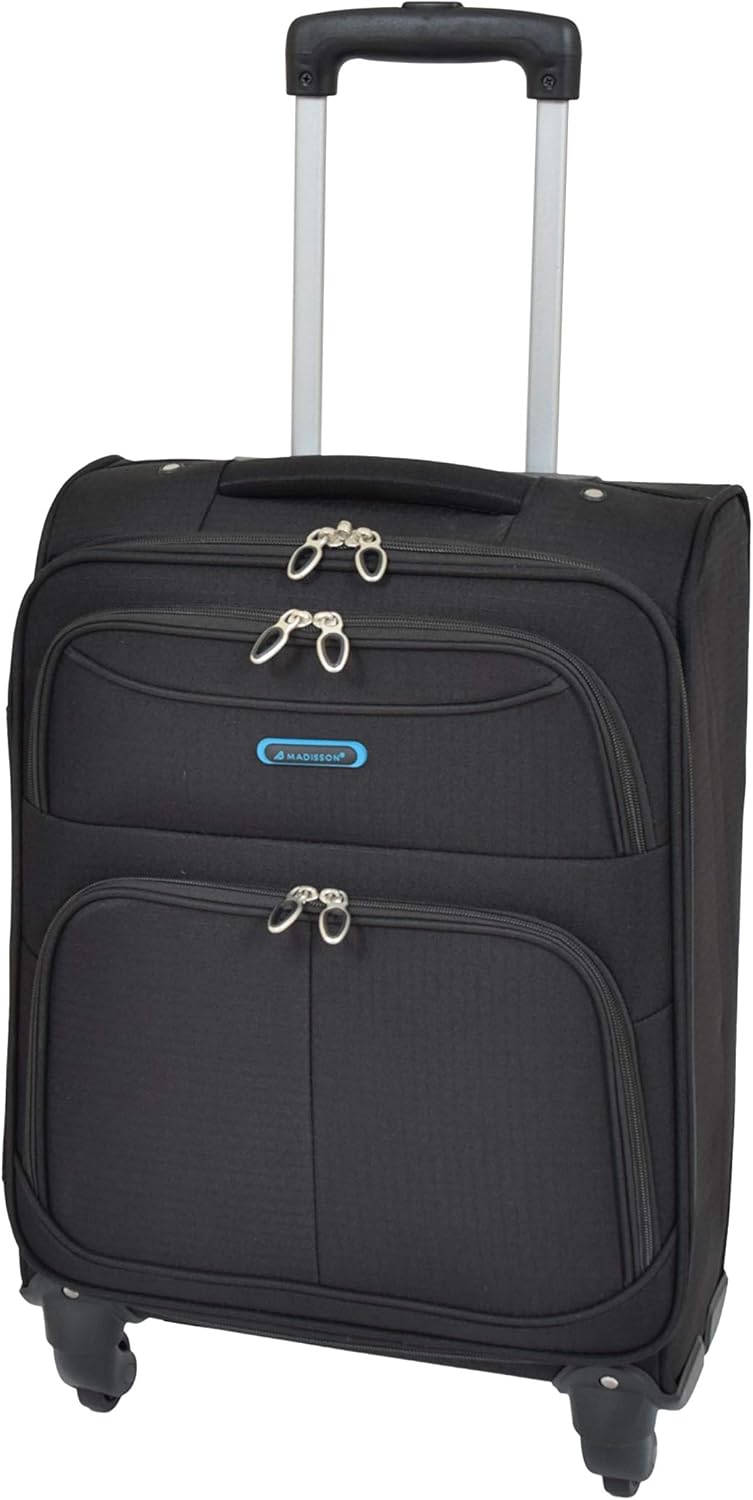 Cabin Size 4 Wheel Spinner Hand Luggage Carryon Baggage Soft Suitcase