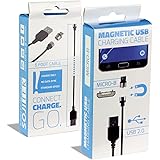 SOJITEK Genuine Detachable Magnetic Charging Charger (No Data Sync, No Fast Charge) 5FT (2A) Cable withMicro USB / Android Phone Magnetic Connector for Micro USB 2.0 A Male to Micro B