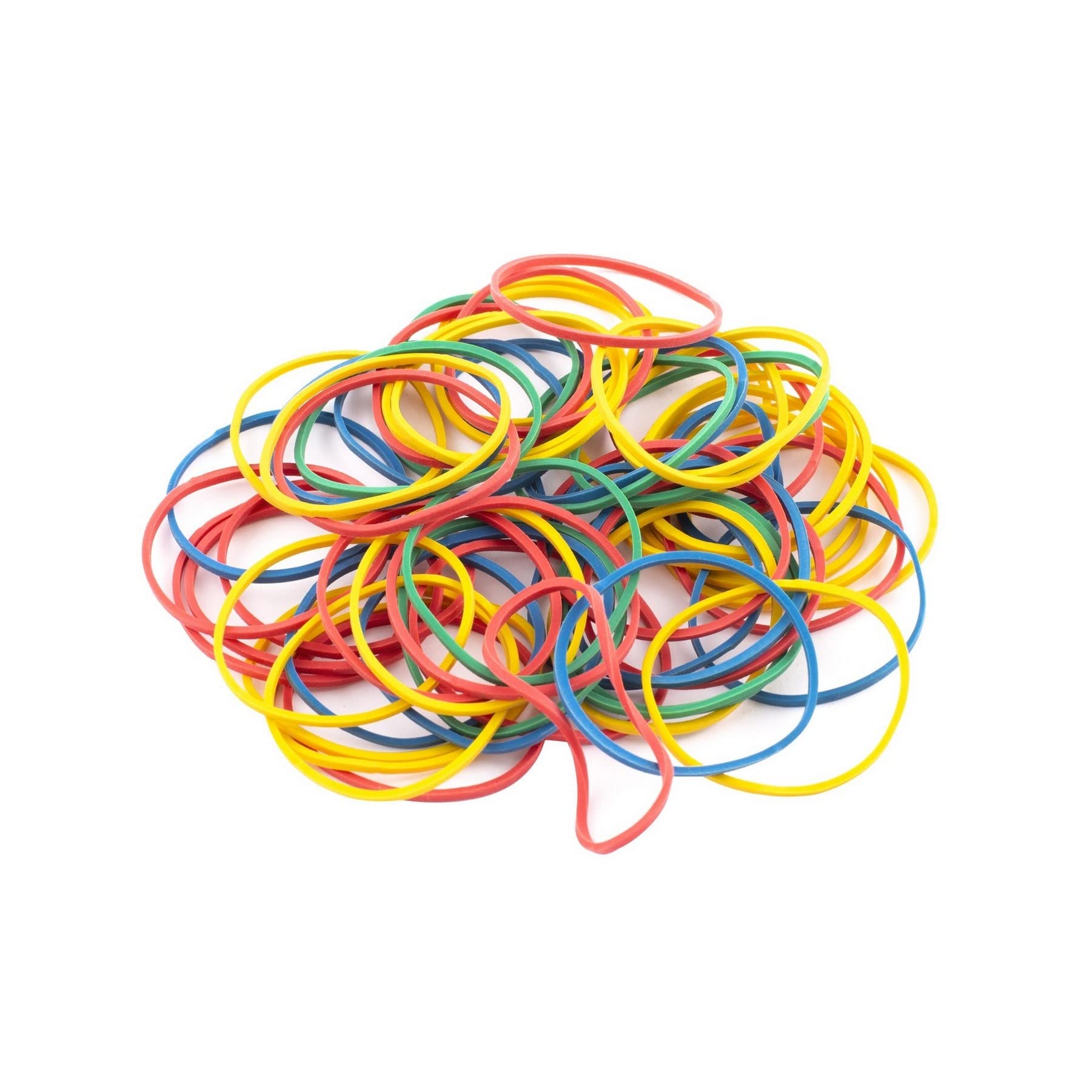 D.RECT - Rubber Bands | 1 kg Bag | 40 mm Diameter Width 1.5 mm | Rubber Ring | Perfect for Household and Office | Reusable | Very Durable | Assorted Colours