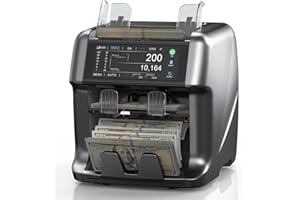 Aneken Ultra Series Mixed Denomination Money Counter with Reject Pocket, 6.9’’ Full Touchscreen, Multi Currency Sorter, 2 CIS/UV/MG/IR/IMG/DD/DBL/HLF/CHN, Bank-Level Counterfeit Detection Bill Counter