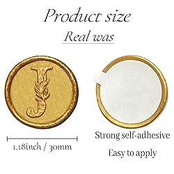 25Pcs Gold Wax Seal Stickers Handmade Vintage