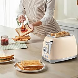 CUSIMAX Toaster 2 Slice with Extra Wide Slots for