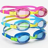 ZABERT 3 Pack Kids Goggles for Swimming, Anti-fog for Age 3-10 Years, K20 | 3 pack kids swim goggles for kids age 3 4 5 6 7 8 9 10 years old toddler girls boys junior jr childrens child little