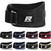 RitFit Weight Lifting Belt 6 Inch for Squats Deadlift Strength Training | Padded Lumbar Support, Self-Locking Gym Belt for Men &amp; Women, Squats, Lunges, Deadlift, Thrusters