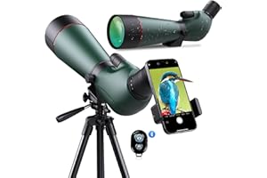 Dsoon 20-60x80 Spotting Scopes for Target Shooting with Extendable Tripod, Phone Adapter, Remote Control, Carry Bag, Spotting Scope for Bird Watching Hunting, Waterproof Spotter Scope