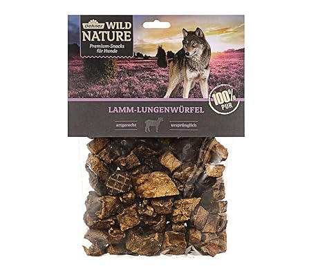 Dehner Wild Nature Hundesnack, Lamm-Lungenwürfel, naturbelassen, 200 g