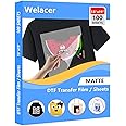100 Sheets DTF Transfer Film Paper 13x19 Inch Double Sided Thick Clear Pretreat Sheets, PET Heat Transfer Paper for Epson Inkjet Printer DTG Printer Direct Print On T Shirts Textile