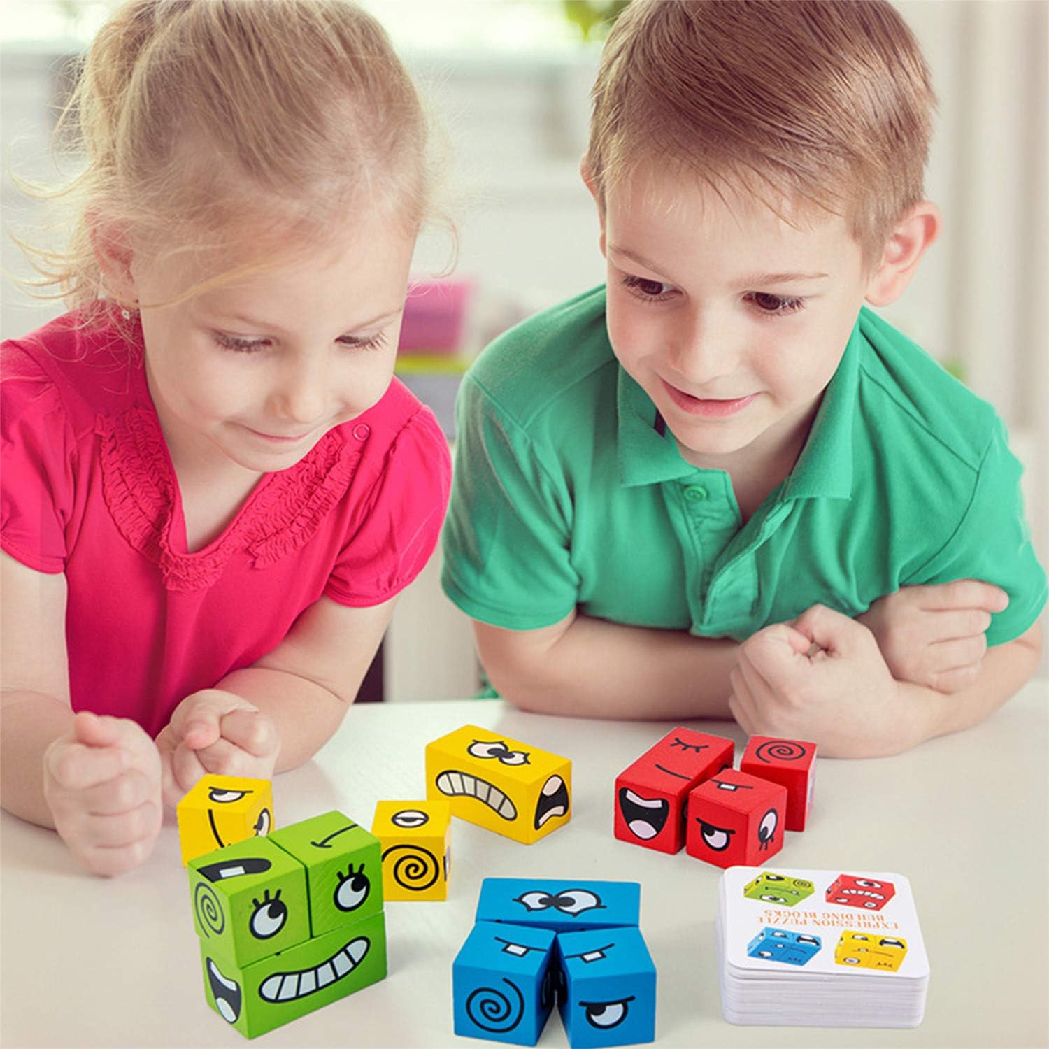 MLZYKYJZ Puzzle Building Cubes, Interesting Cube Face Interactive Toys ...