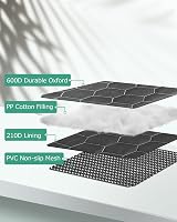 Oasser Car Boot Liner 4-Layer Non-Slip Waterproof Protector with Bumper Cover view 3