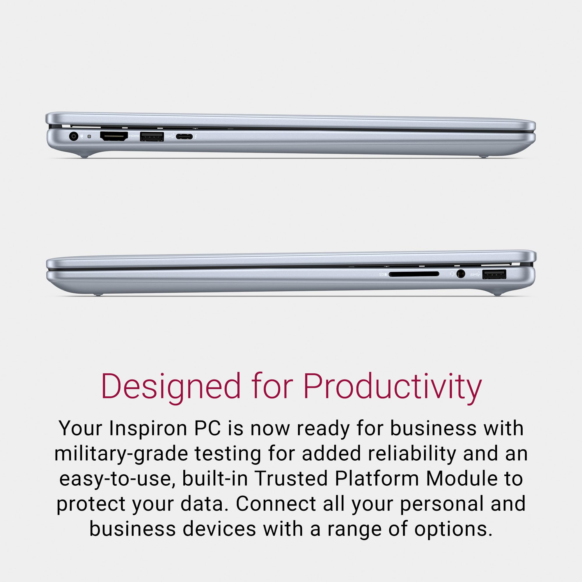 Dell Inspiron 16 Plus 7640 Laptop - 16.0-inch 16:10 2.5K Display, Intel Core i7-13620H Processor, 16GB LPDDR5 RAM, 1TB SSD, Intel UHD Graphics, Windows 11 Home, Onsite & Migrate Service - Ice Blue