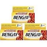 Bengay Menthol Pain Relieving Gel, Vanishing Scent, 2 Ounce (Pack of 3)