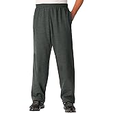 KingSize Men's Big & Tall Fleece Open-Bottom Sweatpants