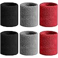 BEACE Sweatbands Sports Wristband for Men & Women - Moisture Wicking Athletic Cotton Terry Cloth Sweatband for Tennis, Basketball, Running, Gym, Working Out