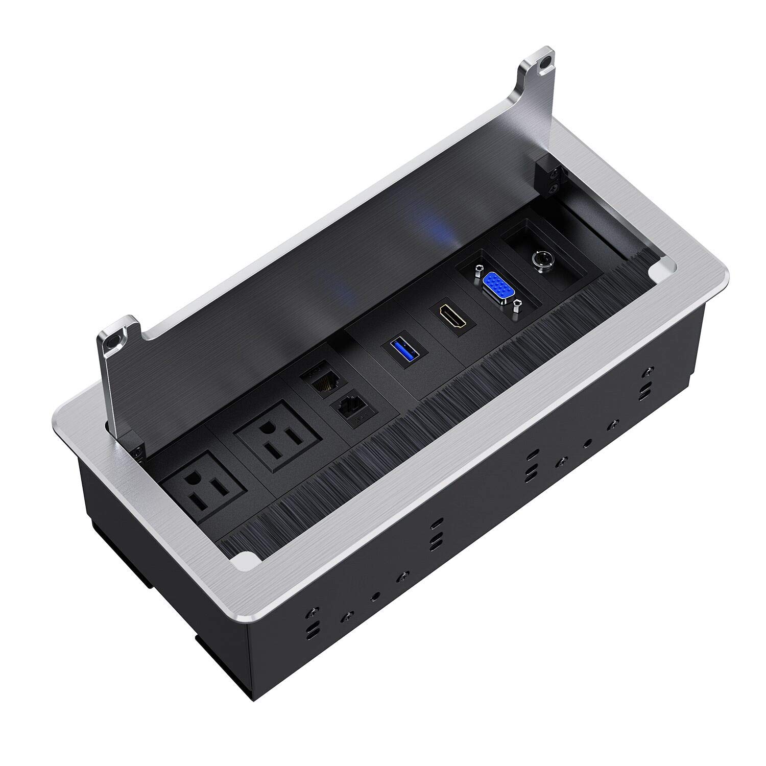 WEBANG Recessed Connectivity Box Outlet for Conference Room Table with ...