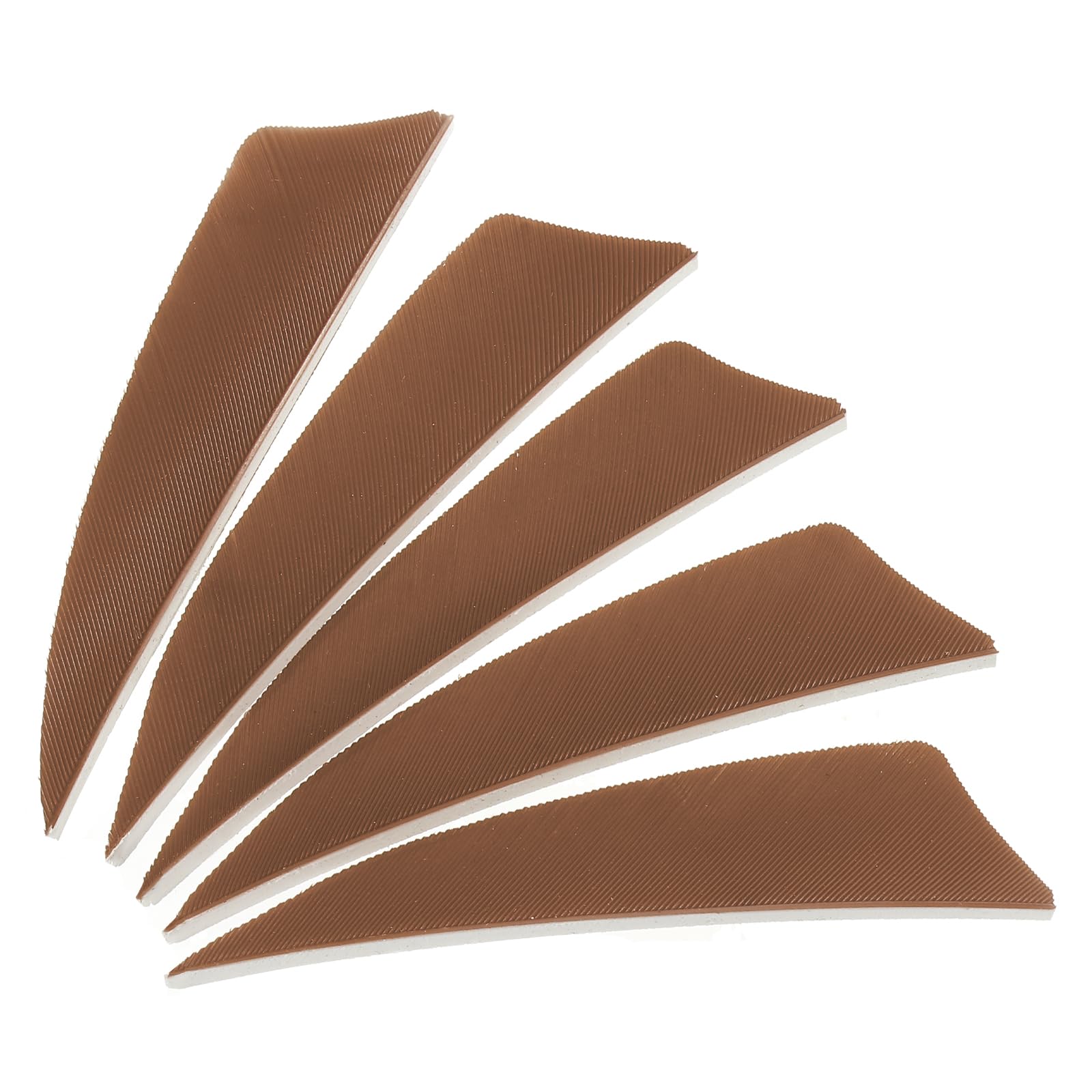 PATIKIL Arrows Vanes 50 Pack 3 Inch Arrow Turkey Feather Fletch Right Wing Fletching Brown for DIY Target Shooting