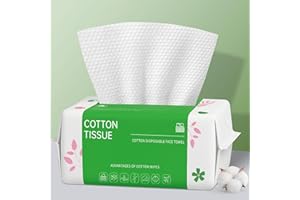 Disposable Face Towels 100 Count, Biodegradable Facial Towels for Sensitive Skin, Ultra Soft & Thick Face Cloth, Lint- free D