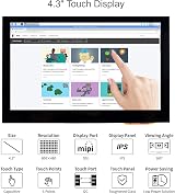 Waveshare 4.3" DSI LCD for Raspberry Pi 4B/3B+/2B/B+ IPS Touchscreen 800x480 view 3