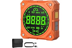 BOBOVAV Rechargeable 4-Side Magnetic Digital Angle Finder, 4×90° & 2×180° Electronic Inclinometer Protractor Level Gauge for 