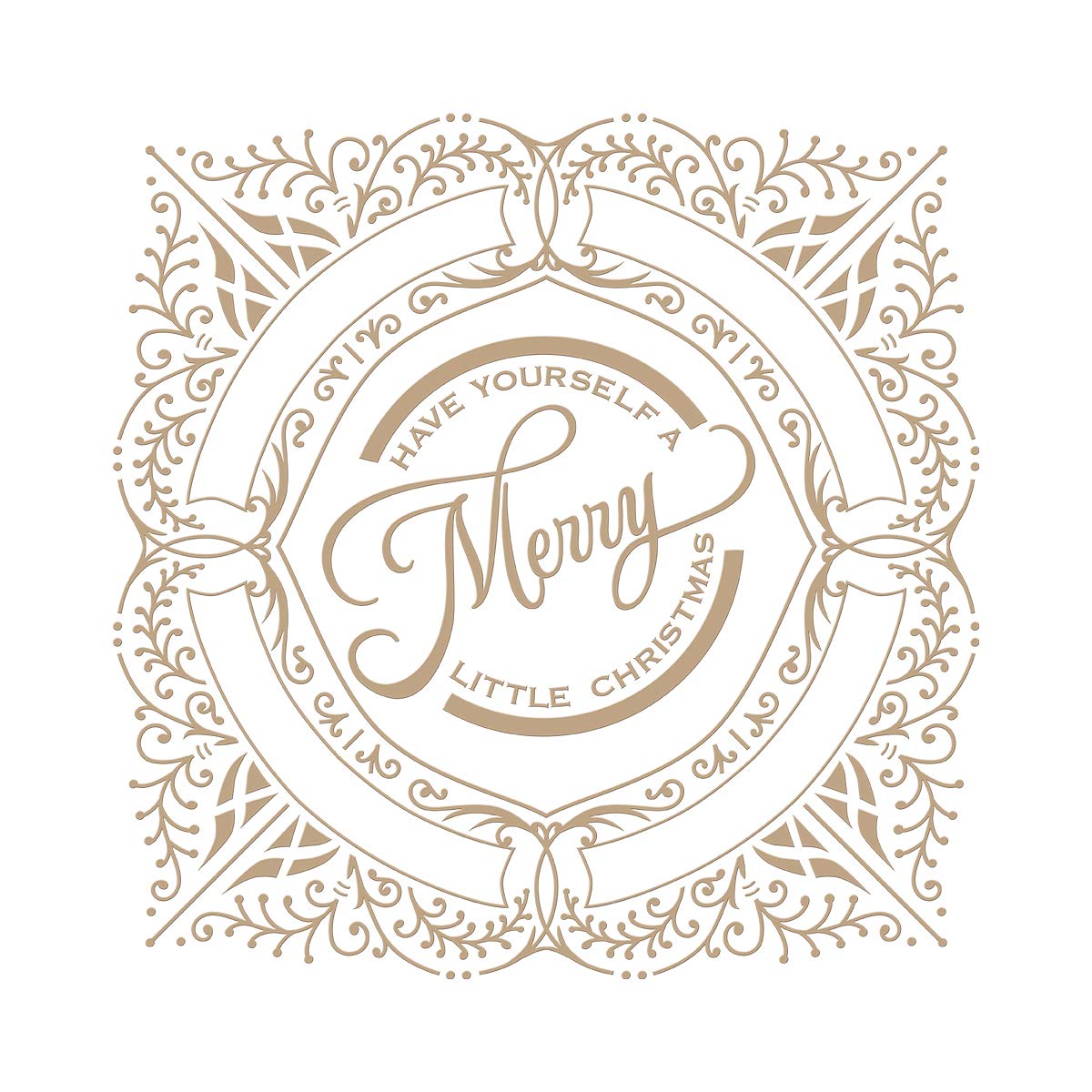 Spellbinders Merry Filigree Quatrefoil Hot Foil Plate Designed by Becca Feeken, Metal, Outer Square: 10.2 x 10.2 cm