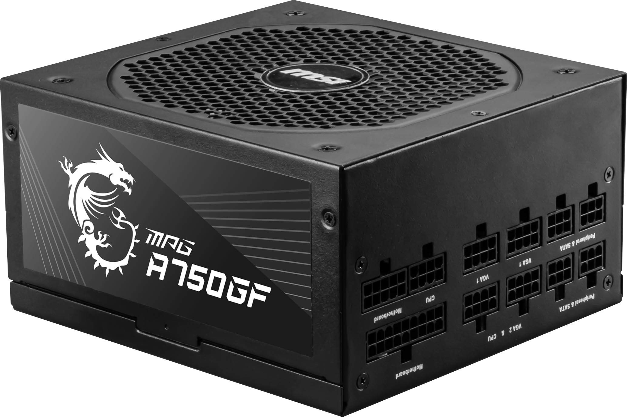 MSI MPG A750GF Gaming Power Supply - Full Modular - 80 PLUS Gold Certified 750W - 100% Japanese 105°C Capacitors - Compact Size - ATX PSU