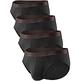 DAVID ARCHY Men's Underwear Briefs Rayon Made from Bamboo Wicking-Moisture Support Pouch Soft Underwear for Men 4 or 7 Pack